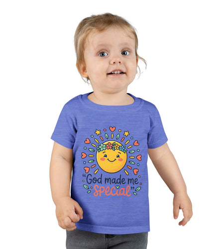 God Made Me Special Toddler T-Shirt | Cute Sun Graphic Kids Shirt | Christian Toddler Tee | Faith-Based Kids Clothes