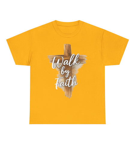 Walk By Faith Tee â Christian Cross Faith Men's TâShirt