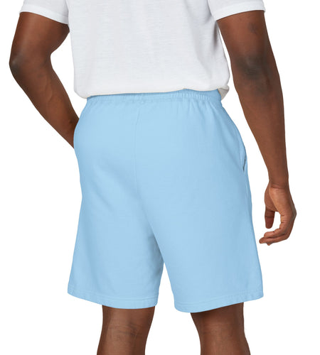 Men’s Faith Over Fear Fleece Shorts – Christian Graphic Lounge Shorts, Casual Spring Summer Athleisure