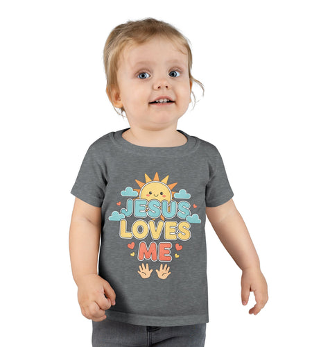 Toddler T-Shirt — "Jesus Loves Me" Cute Sun Christian Tee for Kids