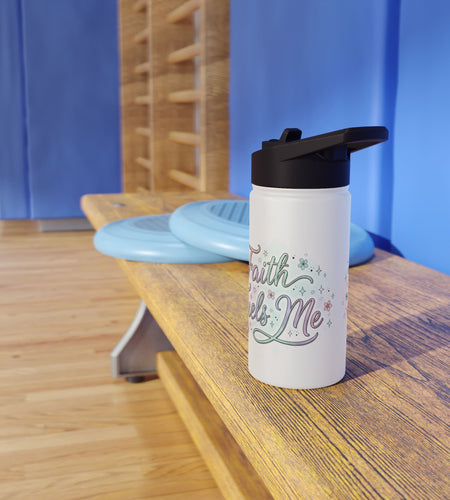 Faith Fuels Me Stainless Steel Water Bottle — Inspirational Pastel Travel Bottle 3 different sizes