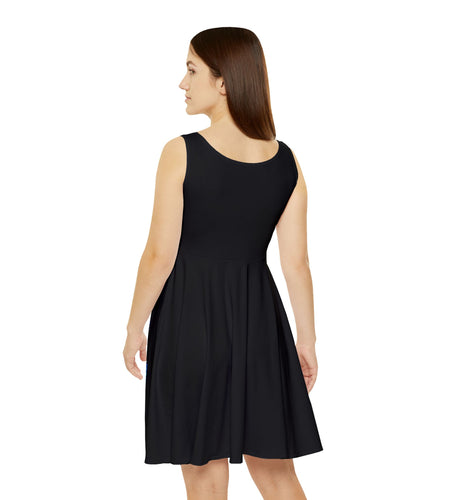 Blue Butterfly Skater Dress – Women's AOP Floral-Inspired Sundress