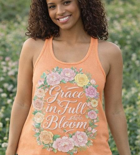 Faith Grows Here Women's Christian Tank Top – Inspirational Faith Apparel – Summer Christian Shirt