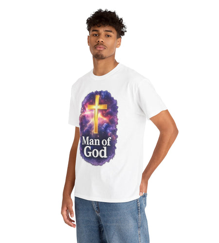 Man of God T-Shirt â Christian Cross Men & Boys Graphic Tee