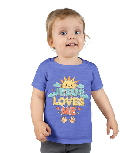 Toddler T-Shirt — "Jesus Loves Me" Cute Sun Christian Tee for Kids