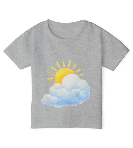 Sunny Cloud Toddler T‑Shirt — Cute Sun & Cloud Graphic Tee for Kids