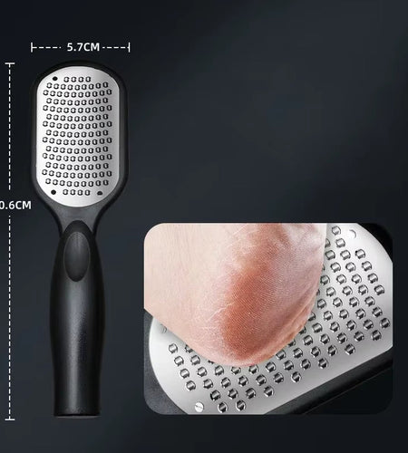 Professional Doublesided Foot File Pedicure Tool Heel Scrub Heel Scrub Footscrub Stainless Steel for Removing Dead Skin Callus