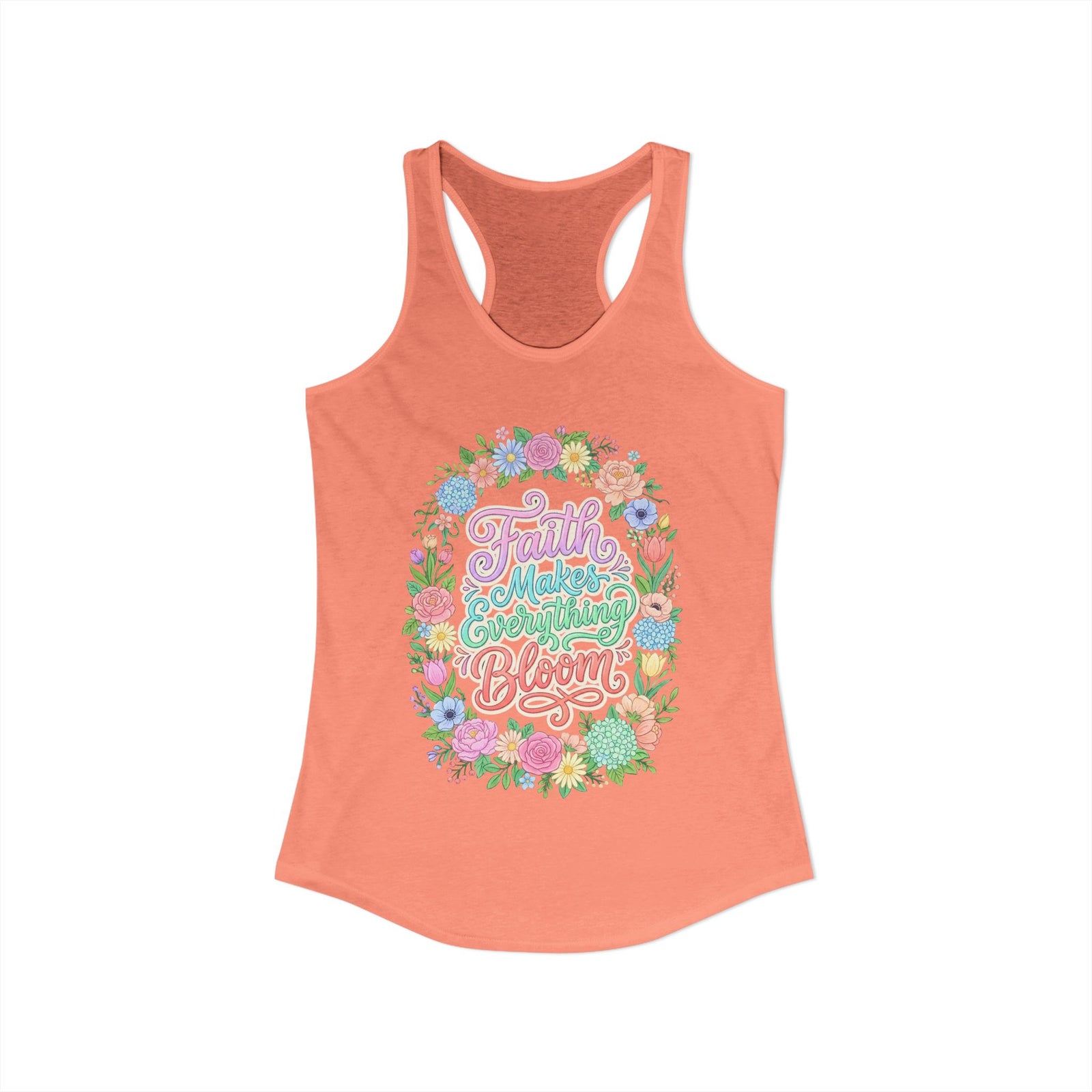 Faith Over Fear Women's Christian Tank Top – Inspirational Faith Shirt – Christian Summer Apparel