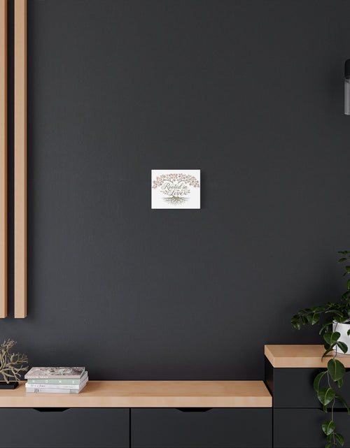 Load image into Gallery viewer, Rooted in Love Tree Canvas Wall Art — Inspirational Family Quote Home Decor

