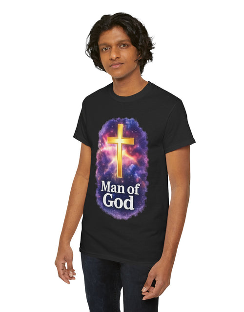 Load image into Gallery viewer, Man of God T-Shirt — Christian Cross  Men &amp; Boys Graphic Tee
