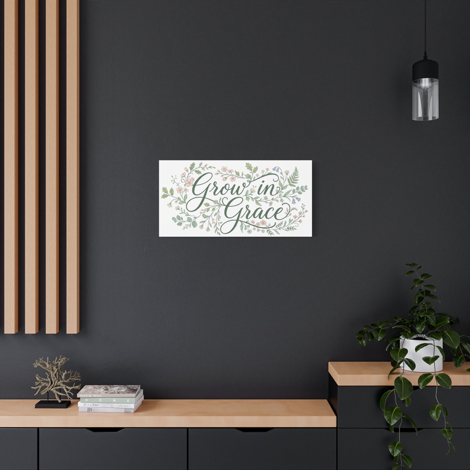 Grow in Grace Floral Wall Canvas - Home Comfort Decor