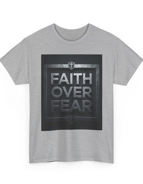 Load image into Gallery viewer, Faith Over Fear T-Shirt — Inspirational Christian Tee with Bold Typography For Men &amp; Women

