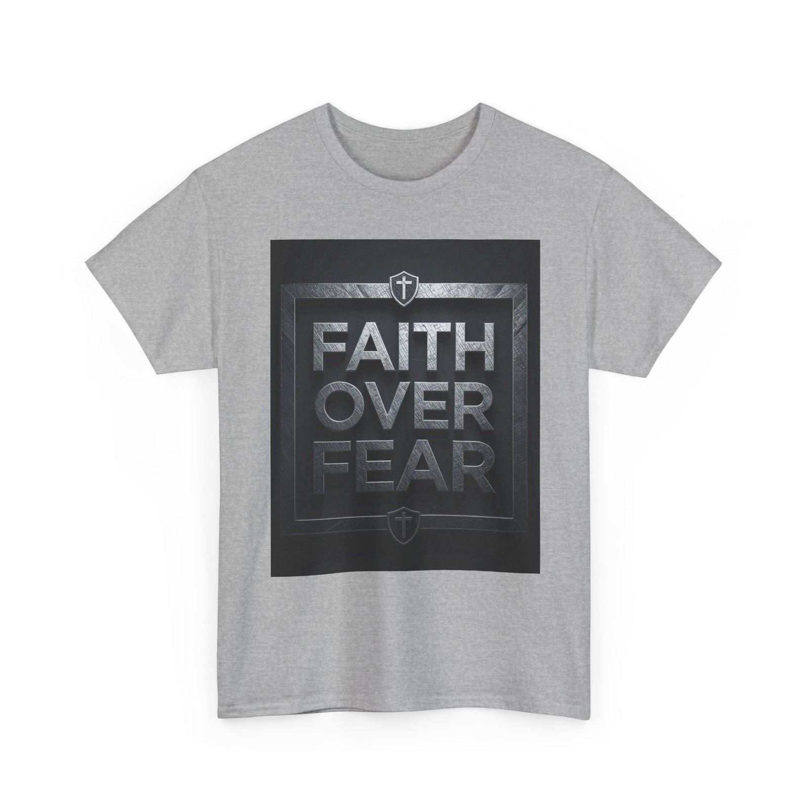 Faith Over Fear T-Shirt — Inspirational Christian Tee with Bold Typography For Men & Women