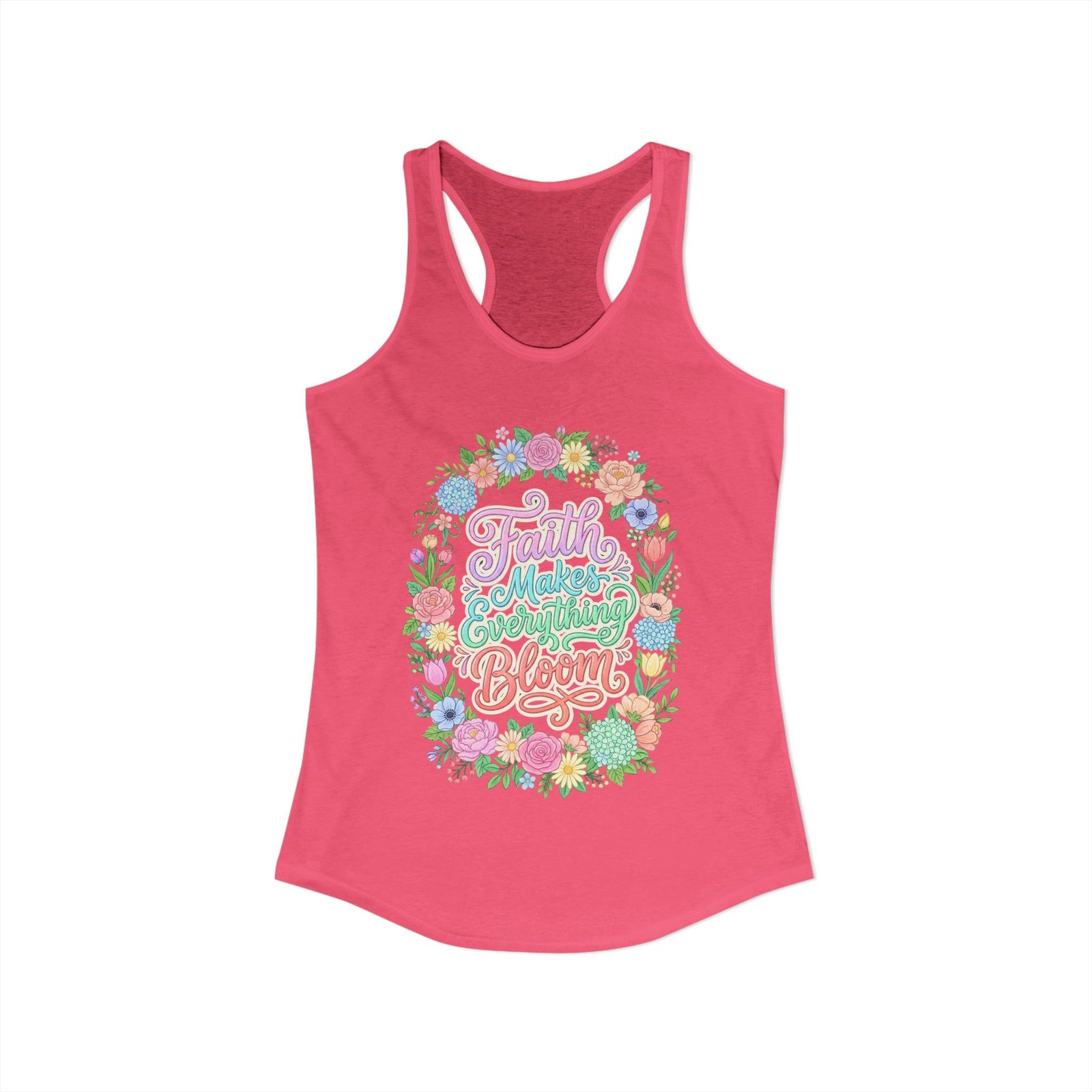 Faith Over Fear Women's Christian Tank Top – Inspirational Faith Shirt – Christian Summer Apparel