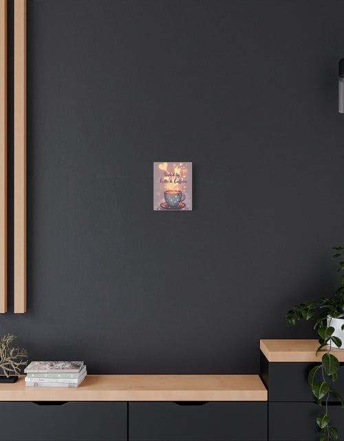 Load image into Gallery viewer, Canvas Wall Art "Fueled by Faith &amp; Caffeine" — Coffee Lover Inspirational Home - Coffee Shop Decor
