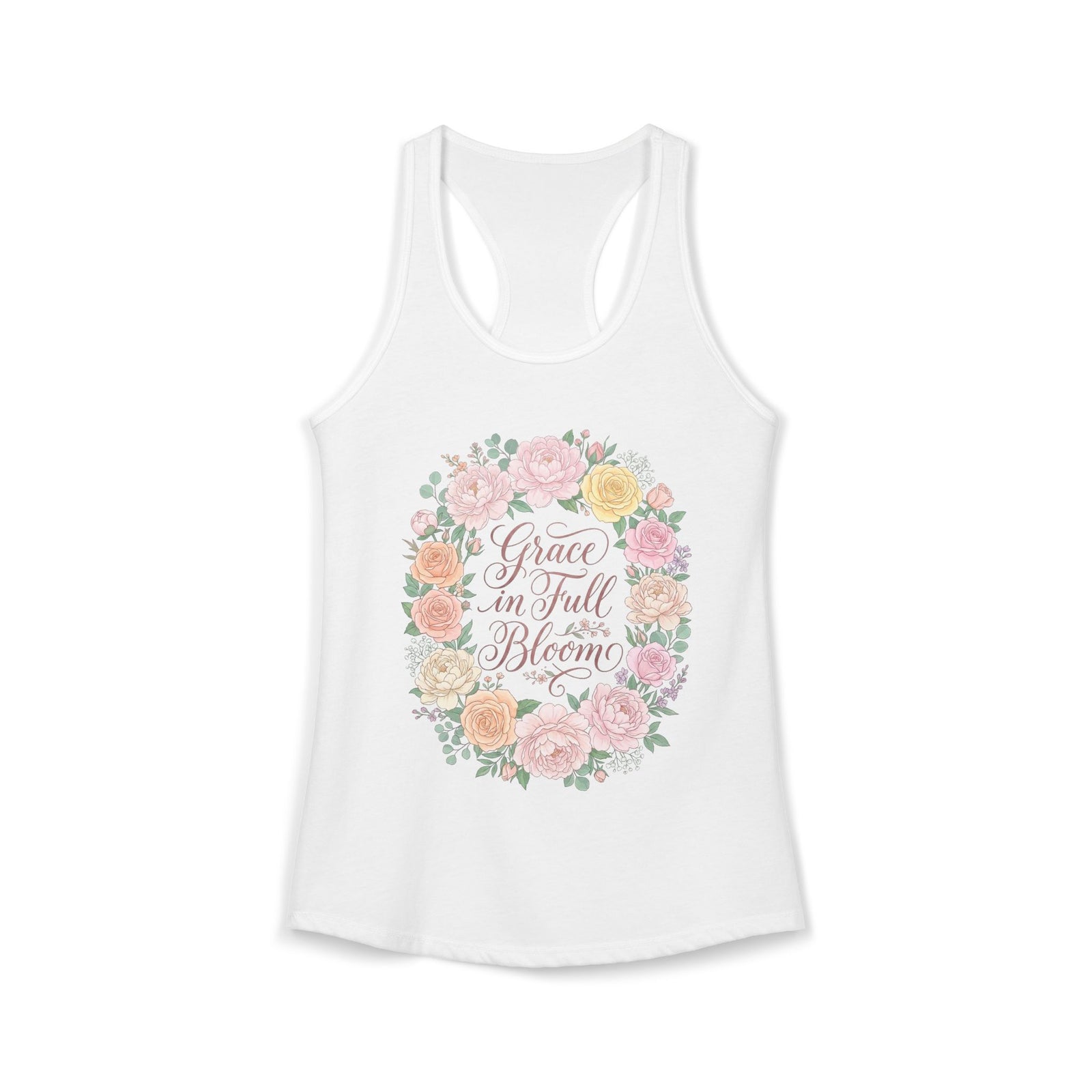 Faith Grows Here Women's Christian Tank Top – Inspirational Faith Apparel – Summer Christian Shirt