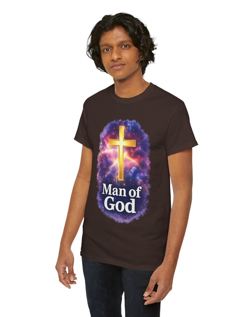 Load image into Gallery viewer, Man of God T-Shirt — Christian Cross  Men &amp; Boys Graphic Tee
