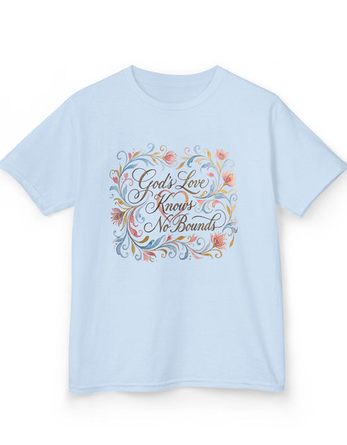 Load image into Gallery viewer, Kids Tee — "God's Love Knows No Bounds" Floral Shirt
