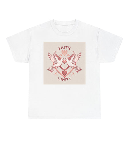 Faith & Unity Dove T-Shirt — Vintage Love Heart Graphic Tee