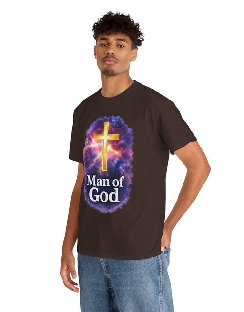 Load image into Gallery viewer, Man of God T-Shirt — Christian Cross  Men &amp; Boys Graphic Tee
