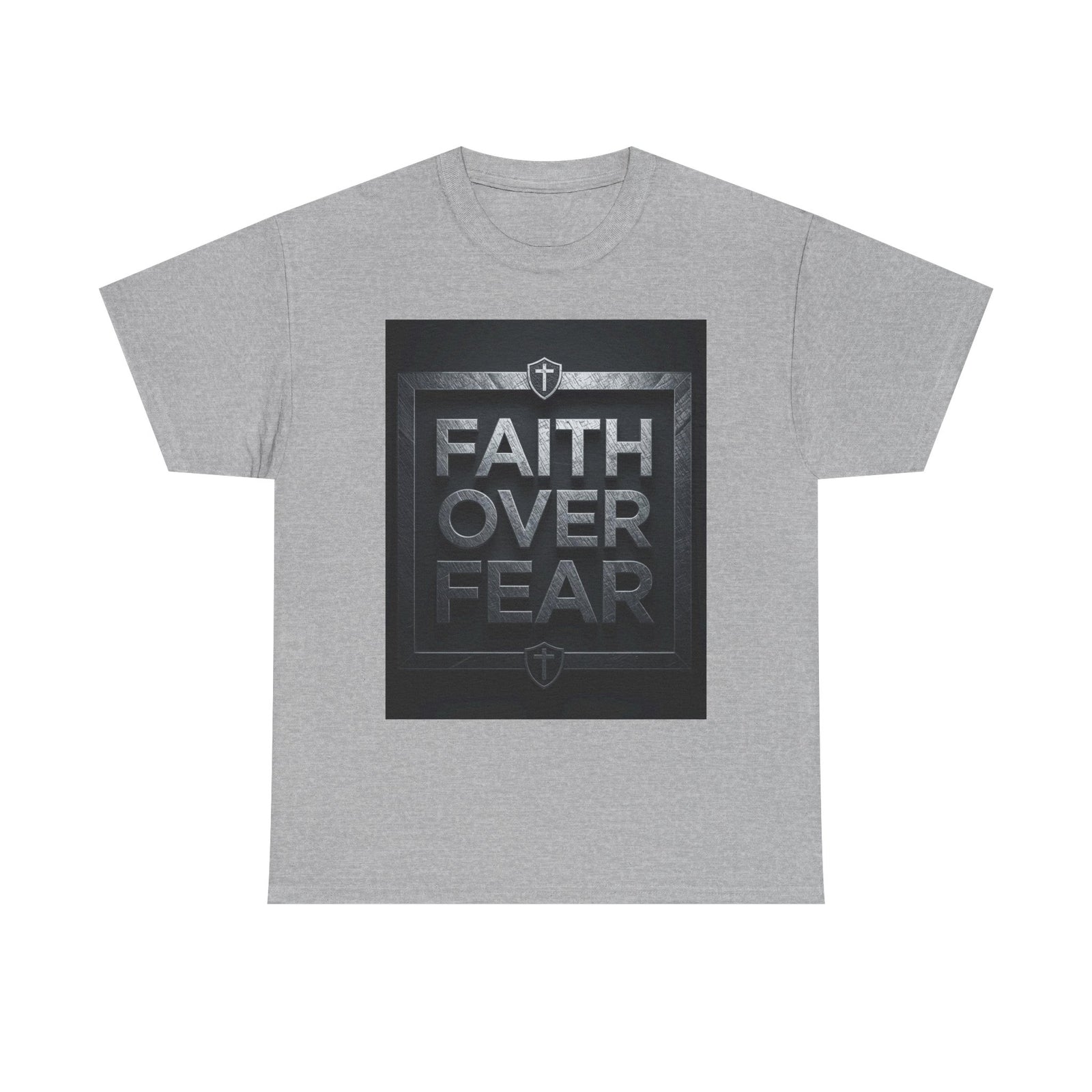 Faith Over Fear T-Shirt — Inspirational Christian Tee with Bold Typography For Men & Women