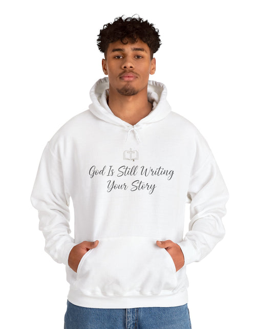 Load image into Gallery viewer, Faith Hoodie — "God Is Still Writing Your Story" Inspirational Christian Sweatshirt
