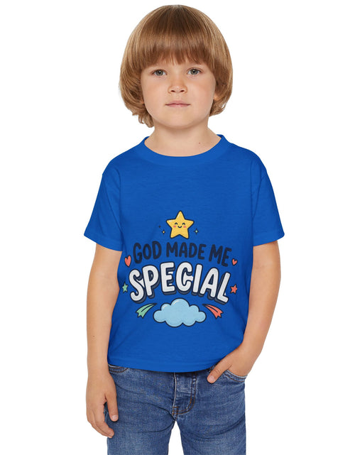 Load image into Gallery viewer, God Made Me Special Toddler T-Shirt | Christian Kids Shirt | Faith-Based Kids Clothes | Cute Religious Gift for Boys &amp; Girls
