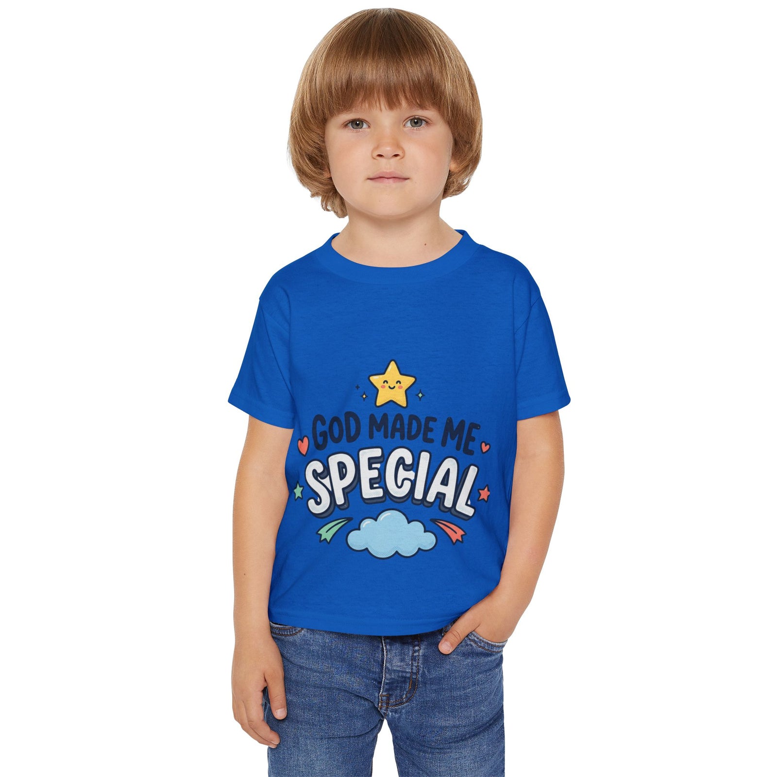 God Made Me Special Toddler T-Shirt | Christian Kids Shirt | Faith-Based Kids Clothes | Cute Religious Gift for Boys & Girls
