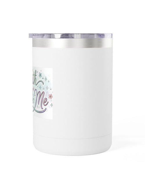 Load image into Gallery viewer, 15oz Insulated Coffee Tumbler Mug — "Faith Fuels Me" Pastel Star Design
