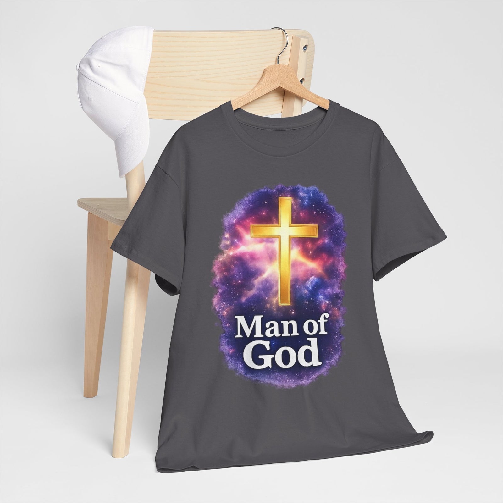 Man of God T-Shirt — Christian Cross  Men & Boys Graphic Tee