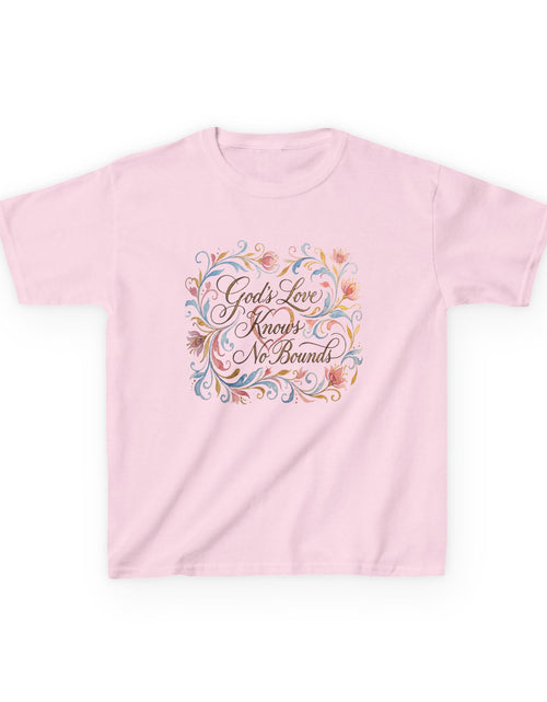 Load image into Gallery viewer, Kids Tee — "God's Love Knows No Bounds" Floral Shirt
