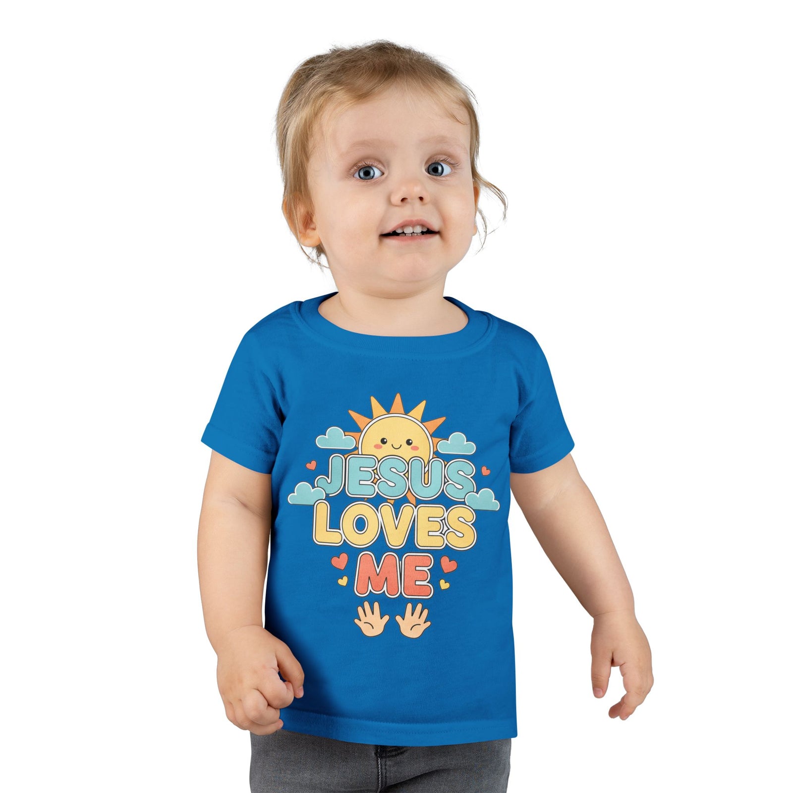 Toddler T-Shirt — "Jesus Loves Me" Cute Sun Christian Tee for Kids