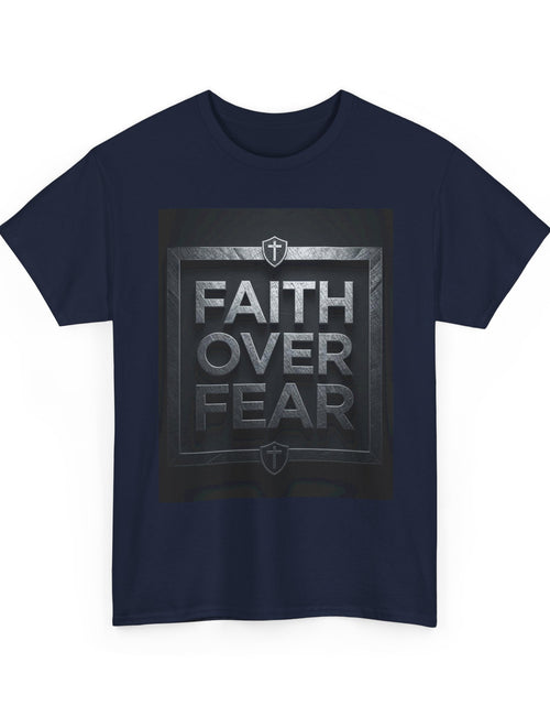 Load image into Gallery viewer, Faith Over Fear T-Shirt — Inspirational Christian Tee with Bold Typography For Men &amp; Women
