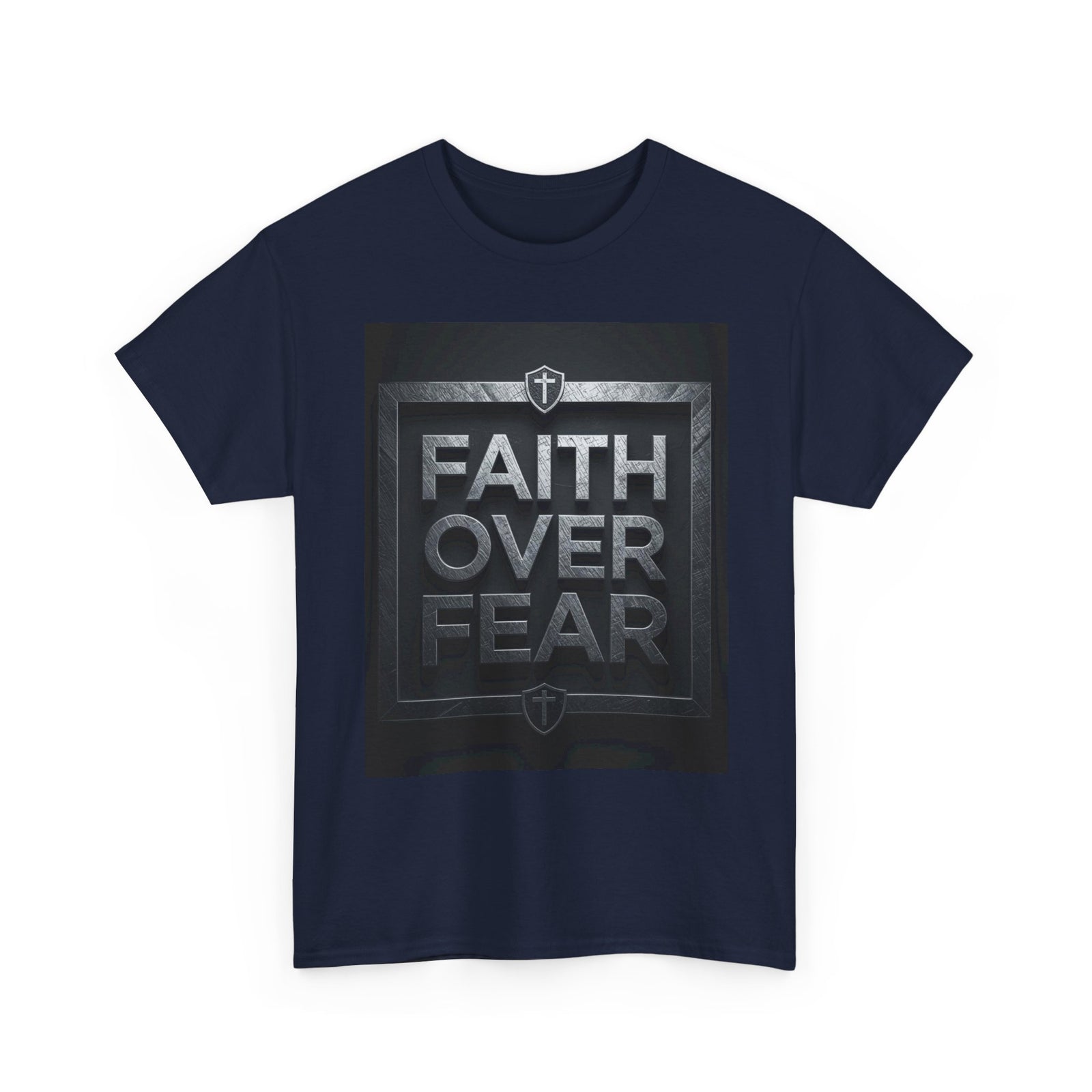 Faith Over Fear T-Shirt — Inspirational Christian Tee with Bold Typography For Men & Women