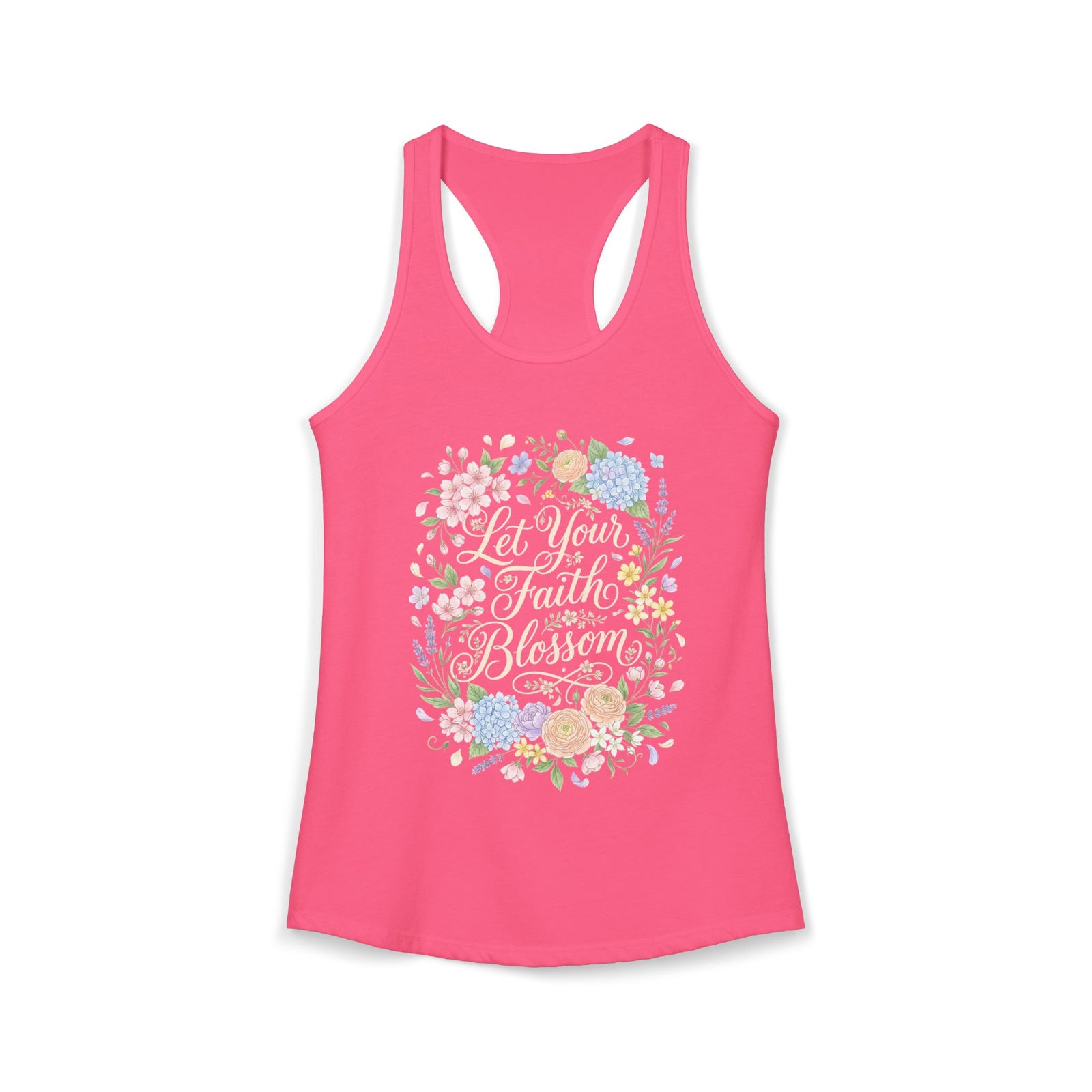 Grow in Grace Women's Christian Tank Top – Inspirational Faith Shirt – Floral Christian Summer Apparel