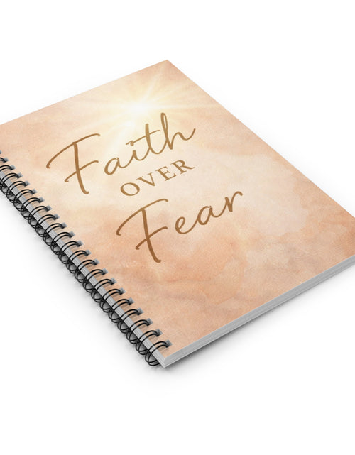 Load image into Gallery viewer, Faith Over Fear Spiral Notebook | Inspirational Ruled Journal

