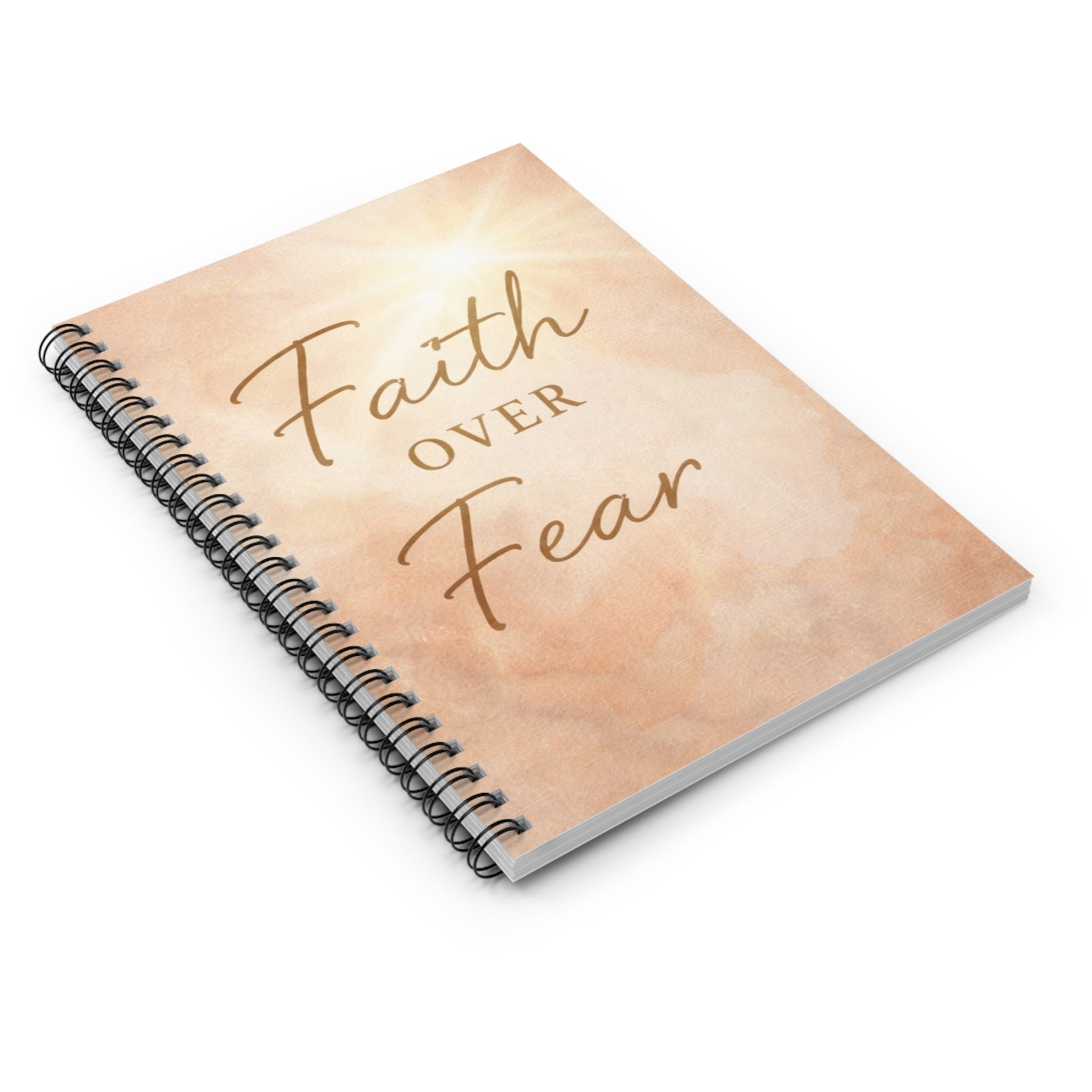 Faith Over Fear Spiral Notebook | Inspirational Ruled Journal