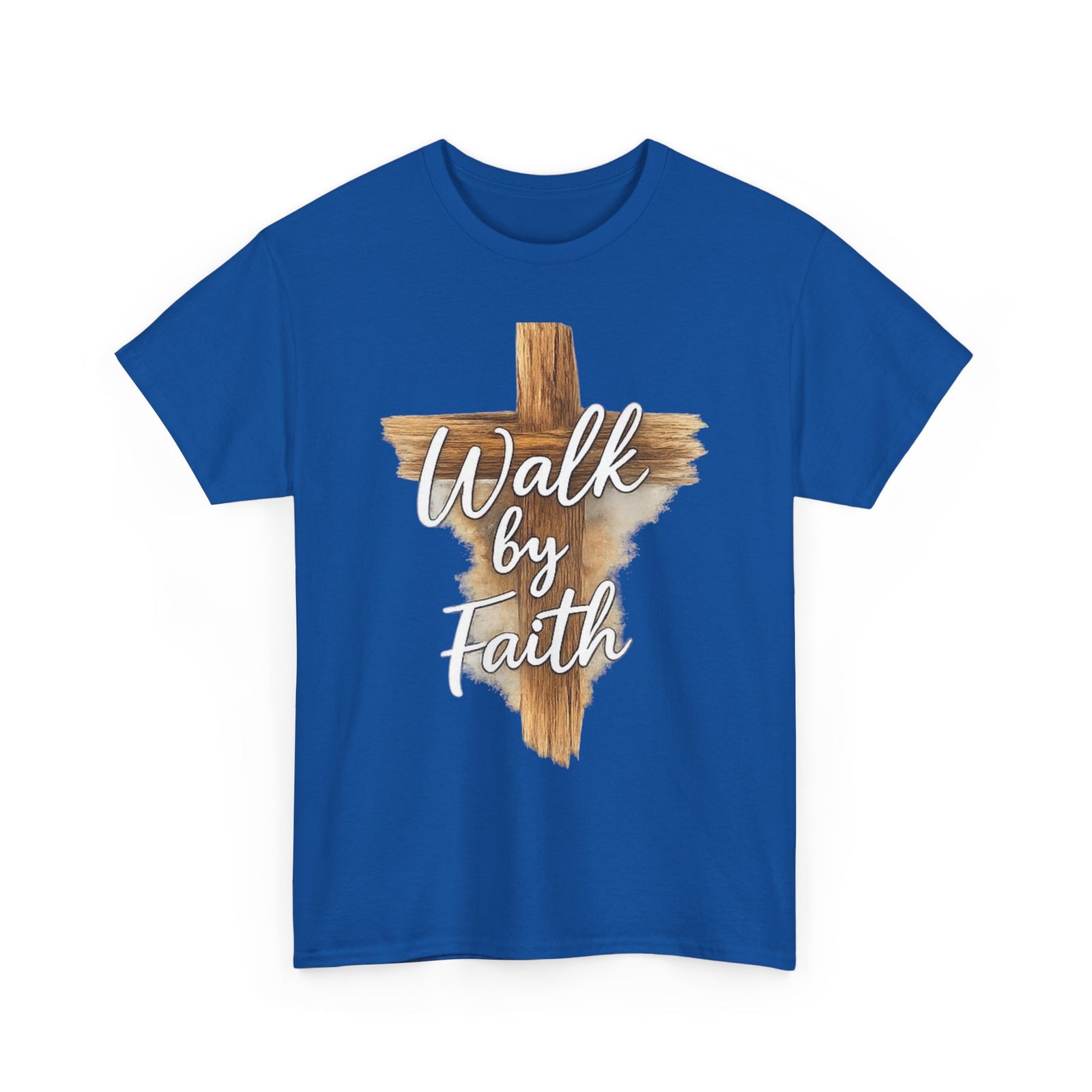 Walk By Faith Tee — Christian Cross Faith Men's T‑Shirt
