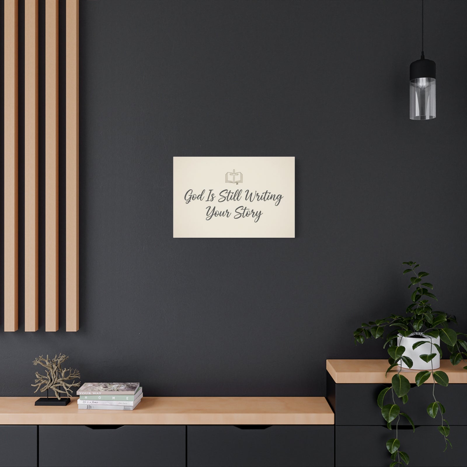 God Is Still Writing Your Story Canvas Wall Art Home Decor - Inspirational Church Art