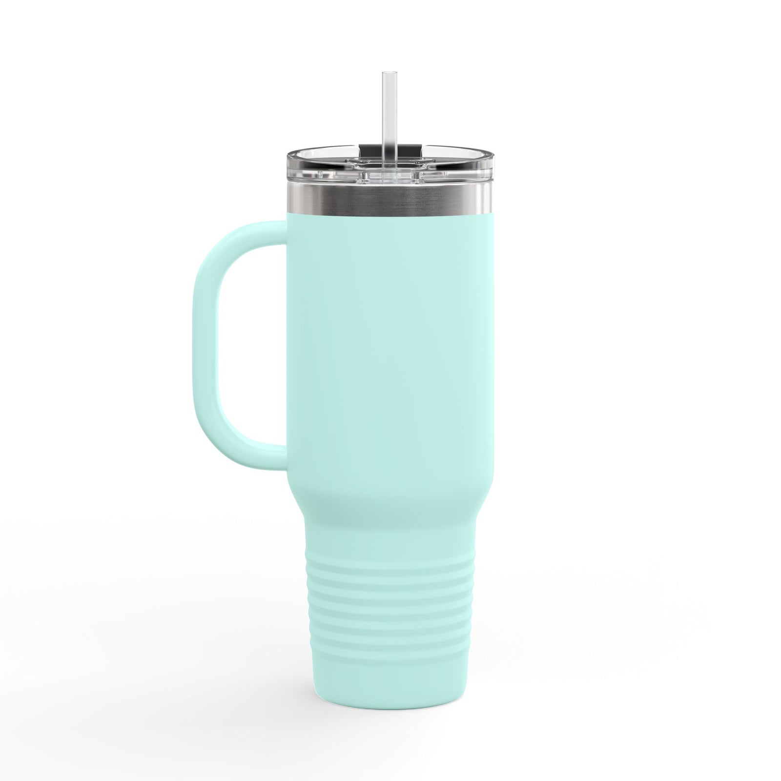40oz Insulated Travel Mug — "Faith Fuels Me" Inspirational White Tumbler