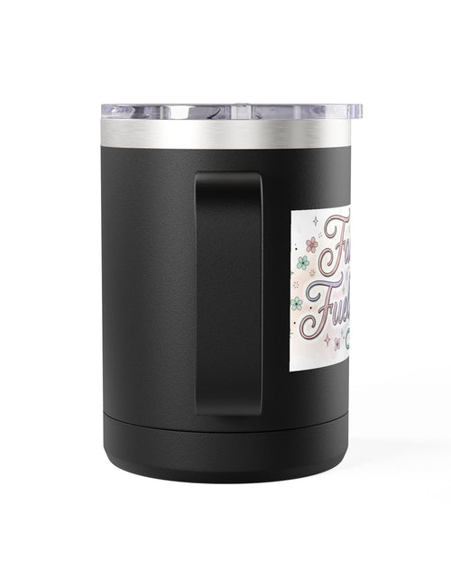 Load image into Gallery viewer, 15oz Insulated Coffee Tumbler Mug — "Faith Fuels Me" Pastel Star Design

