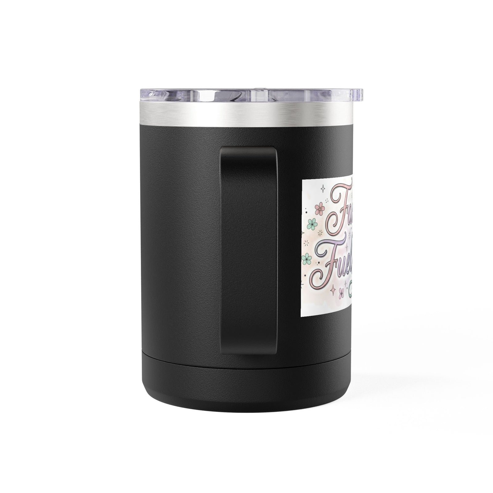 15oz Insulated Coffee Tumbler Mug — "Faith Fuels Me" Pastel Star Design