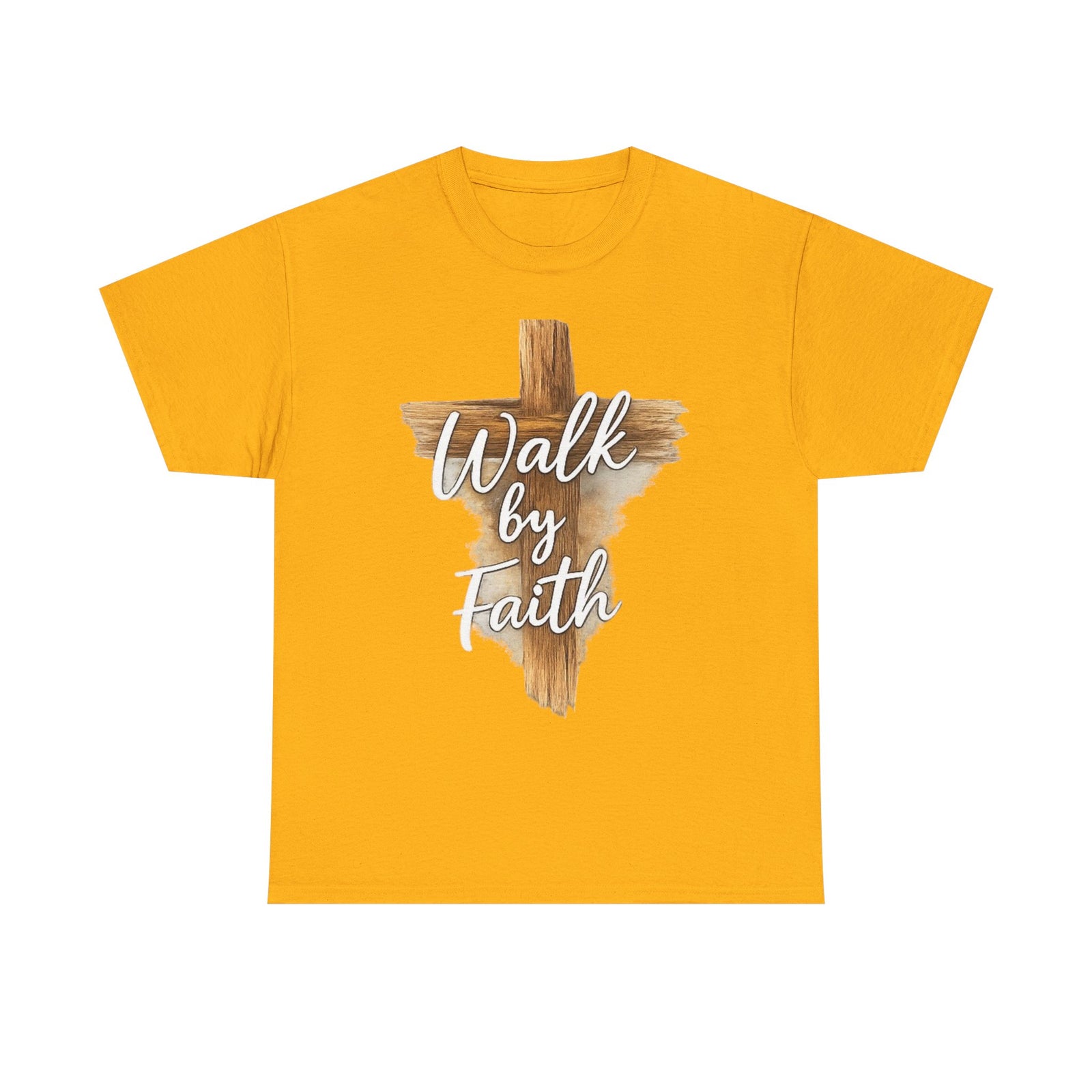 Walk By Faith Tee — Christian Cross Faith Men's T‑Shirt