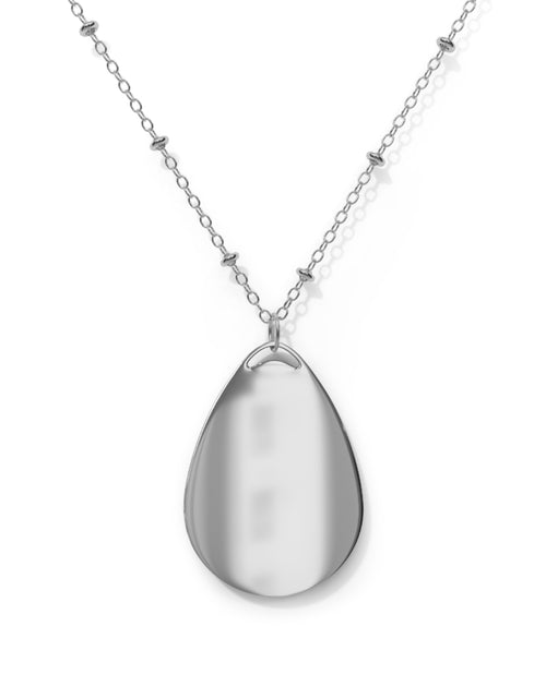 Load image into Gallery viewer, Christian Cross Necklace — Elegant Minimalist Jewelry Oval Pendant Cross Galaxy Necklace
