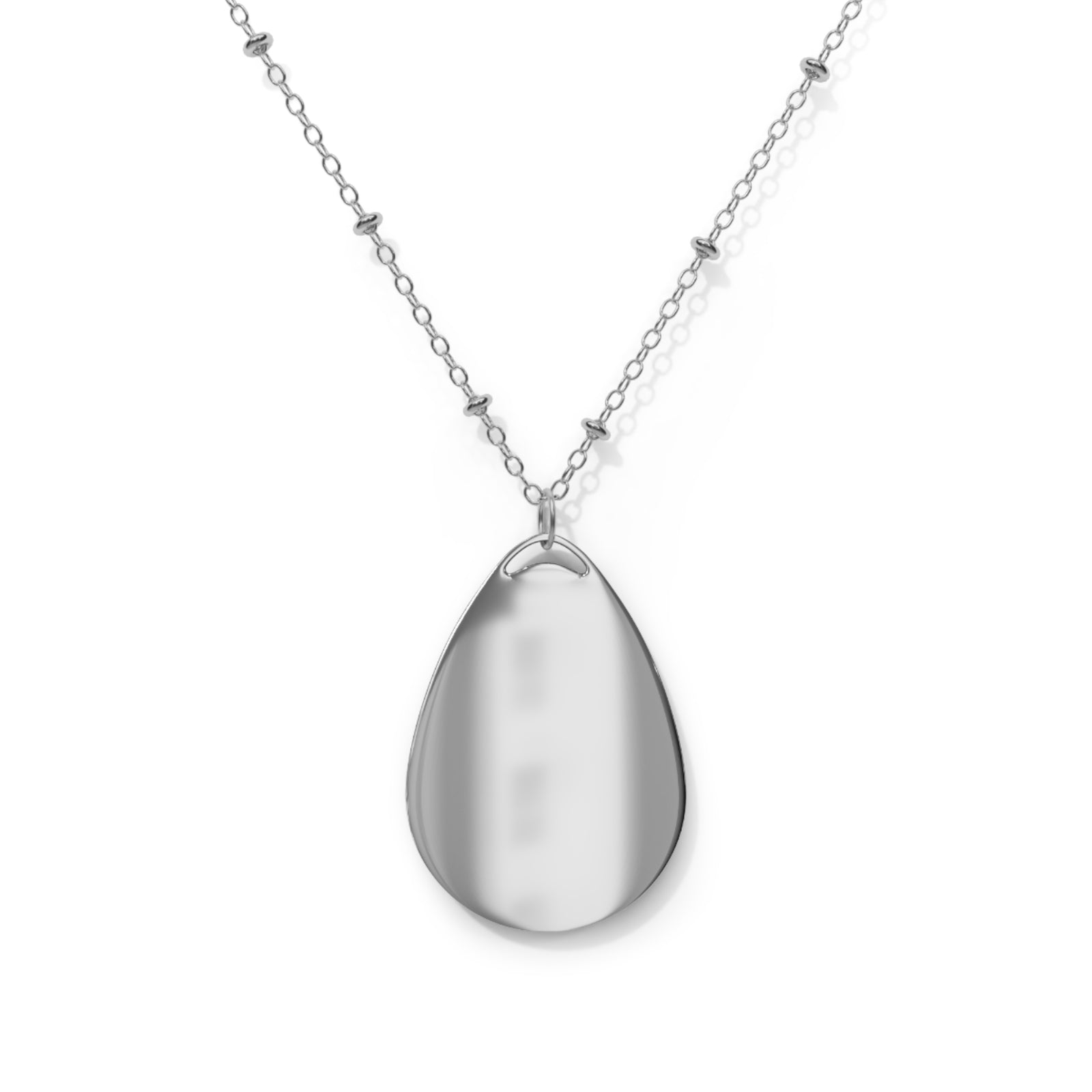 Christian Cross Necklace — Elegant Minimalist Jewelry Oval Pendant Cross Galaxy Necklace