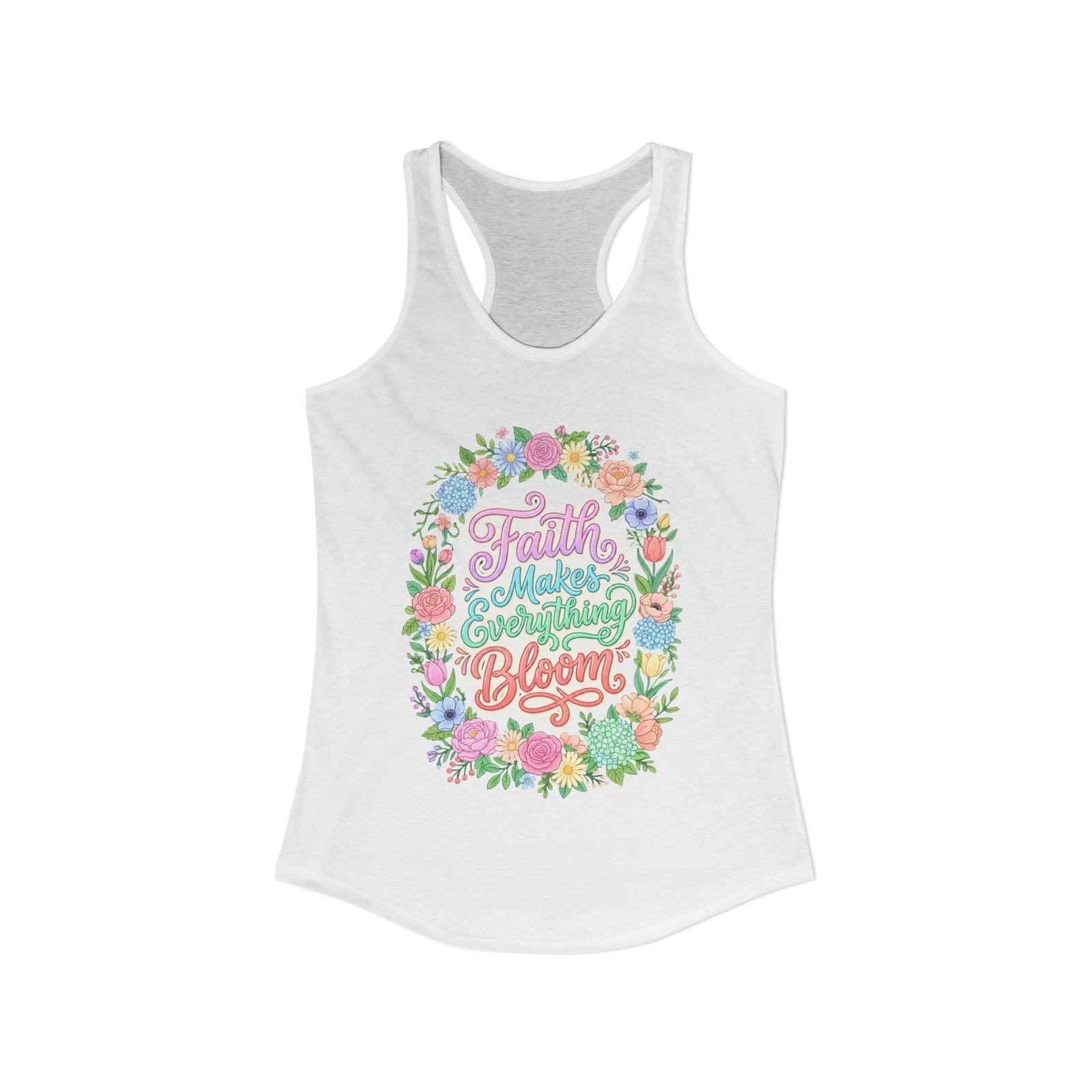 Faith Over Fear Women's Christian Tank Top – Inspirational Faith Shirt – Christian Summer Apparel