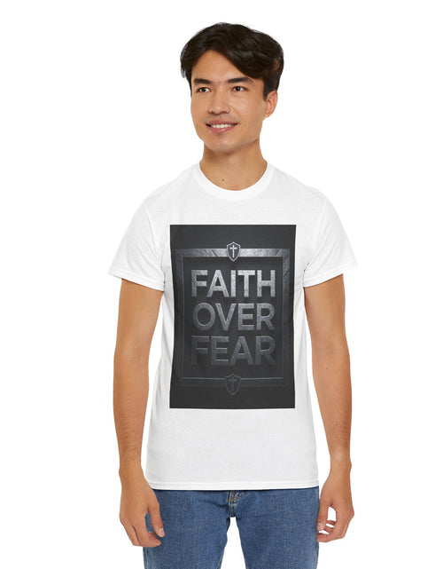 Load image into Gallery viewer, Faith Over Fear T-Shirt — Inspirational Christian Tee with Bold Typography For Men &amp; Women
