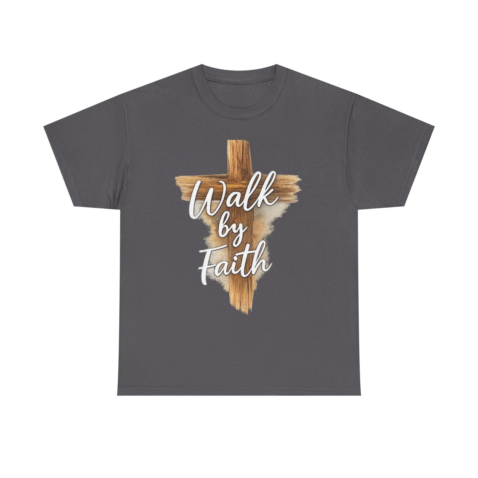 Walk By Faith Tee — Christian Cross Faith Men's T‑Shirt