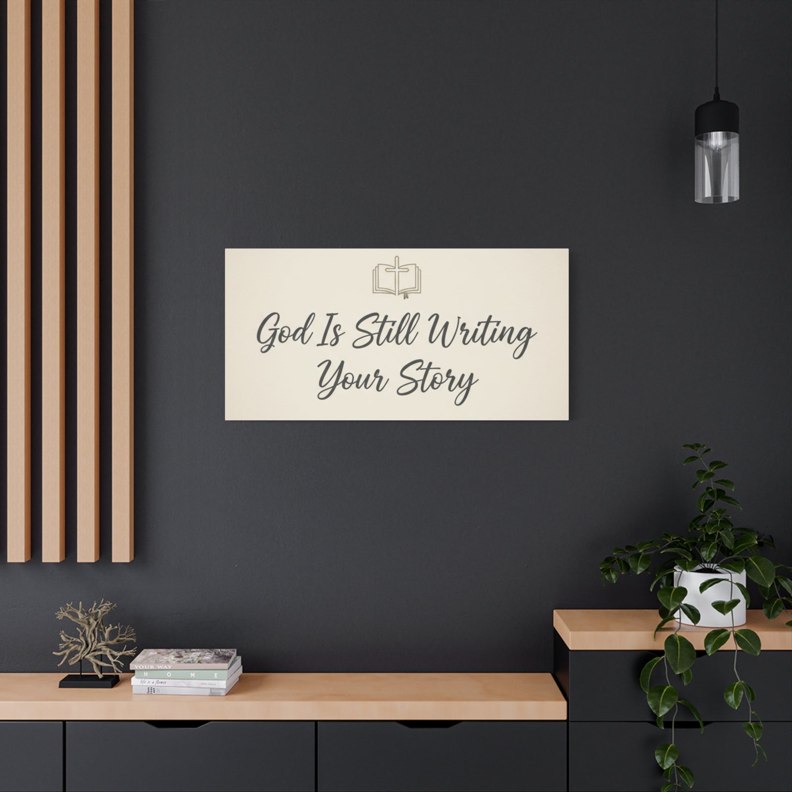God Is Still Writing Your Story Canvas Wall Art Home Decor - Inspirational Church Art