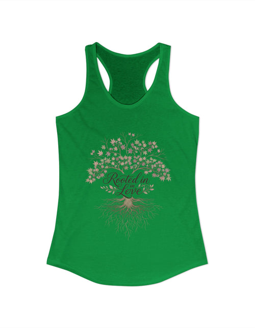 Load image into Gallery viewer, Rooted in Christ Women's Christian Tank Top – Faith Tree Shirt – Inspirational Christian Summer Apparel
